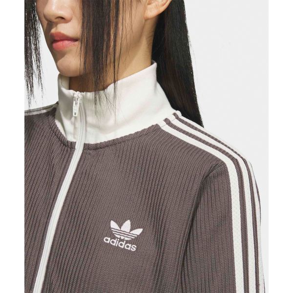 adidas Оригинальная трикотажная куртка-олимпийка свободного кроя с длинными рукавами для женщин KC2650