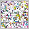 Набор из 51 наклейки Единорог и Лошадь Радужный Мультяшный Граффити - Водонепроницаемые для Ноутбуков, Чемоданов и Автомобилей.