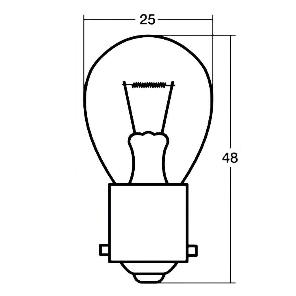 Stanley Electric Single Pack of A4587NA (STANLEY) Bulb, 24V25W, Amber, 10,