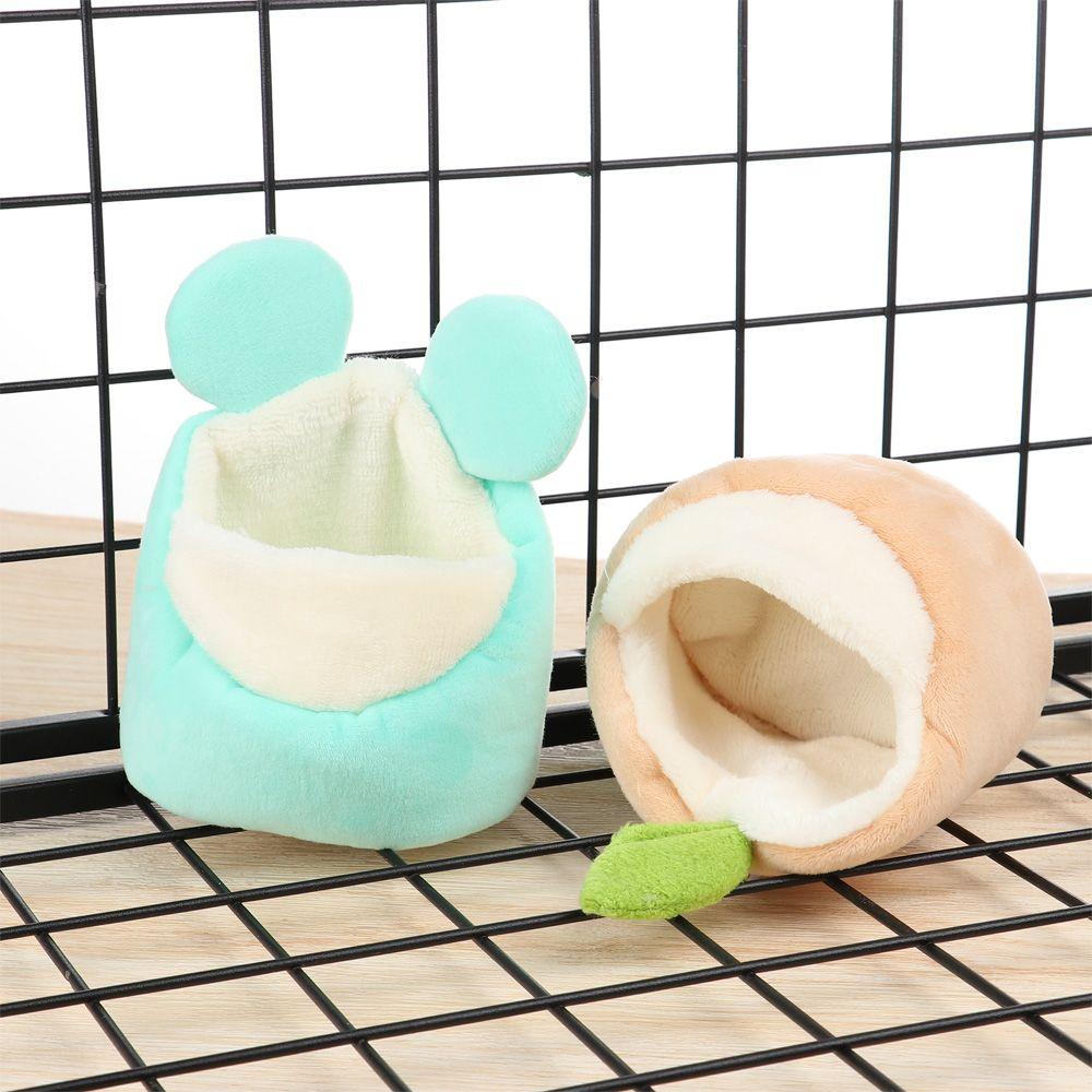 Мягкий флисовый кролик мини-гнездо хомяк спальная кровать домик для мелких животных морская свинка коврик теплая подстилка