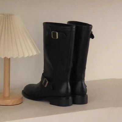 Детские летние полусапожки, новинка, ретро-рыцарские сапоги с круглым носком, новая корейская версия ковбойских сапог в западном стиле, универсальные