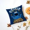 CCookie Monster Cushion Cover Washable Linen Pillowcase Soft  for Daily Sofa Bed Home Room Decor