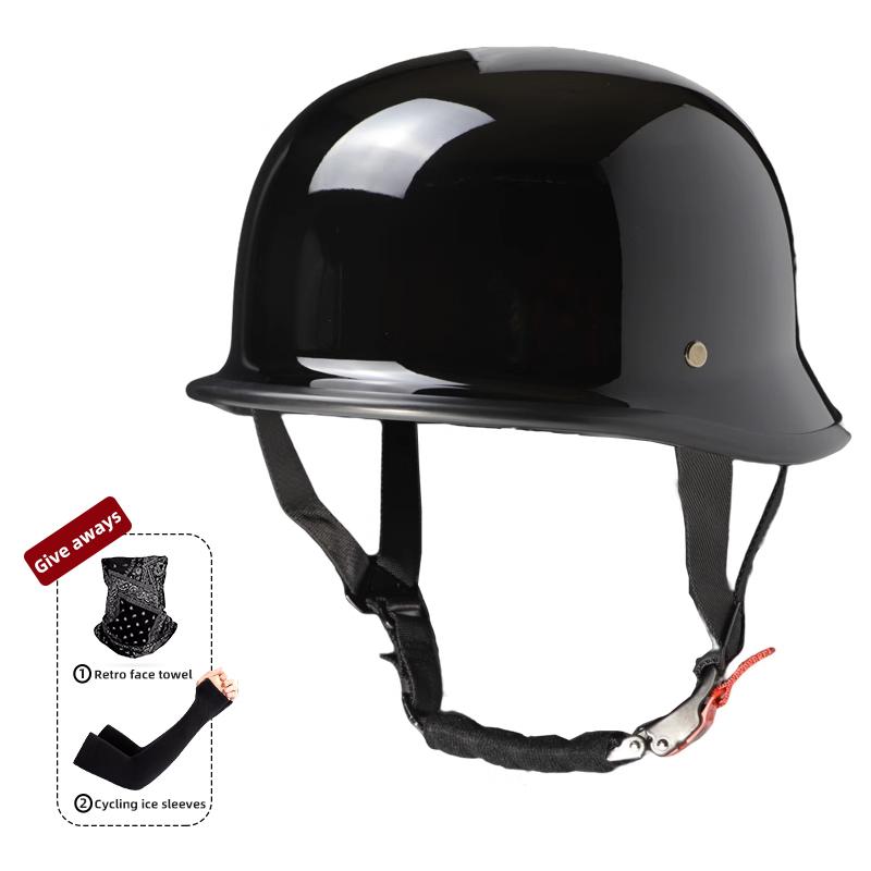 Мотоциклетный шлем для мужчин летом, ретро полушлем Harley для электромобиля, солдатский принц в немецком стиле, круизный автомобиль, на четыре сезона