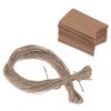 100Pcs Blank Kraft Jewelry Price Wedding Label String Price Tags With String 20M