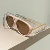 Oversized Pilot Sunglasses  New In Vintage Double Bridge Sun Glasses Women Trendy Luxury Brand Design Outdoor Shades
