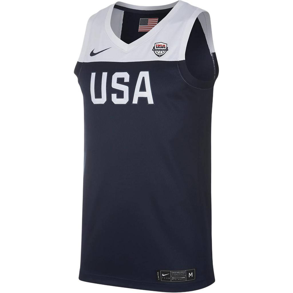 Nike Team USA Dream Team Basketball Jersey Men Tops Deep-Blue CJ6872-451