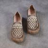 Johnature Женские лоферы на мягкой подошве, без шнуровки, из натуральной кожи, удобные, с перфорацией, дышащие, на плоской подошве