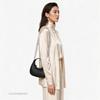 [Pre-Owned] Carmen 20 Letter Logo Zip Closure Leather Hobo Bag - Excellent #1UV6A7J