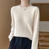 Женский кашемировый свитер Qinghe Cashmere 30% Кашемир 70% Шерсть Осенне-зимний кашемировый пуловер Мягкий и теплый