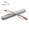 Elderly Metal Frame Slim Small Reading Glasses Resin Lens Vision Care Eyewear