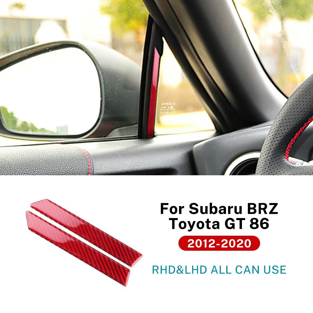 Carbon Fiber Style A-Pillar Interior Sticker for Subaru BRZ Toyota GT86 2012-2020 LHD RHD