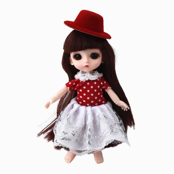 16 см большой глаз кукла моделирование принцесса одеваются игрушечная одежда кукла модный стиль случайный