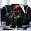 Custom Name Ninja turtle mask Flannel Fleece Blanket Cozy Warm Throw Blanket For Couch Bed Travel All Season Use