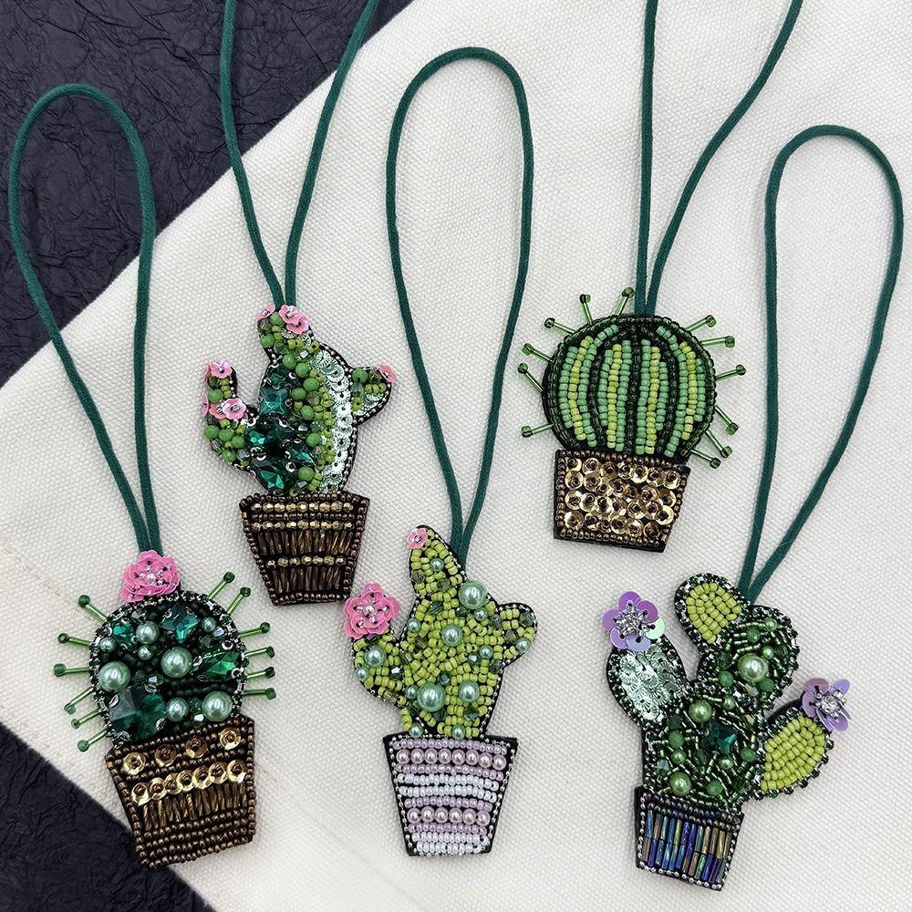 DIY Bouquet Pendant Potted Green Plants Bag Chain Charms Bag Accessories Car Accessory