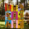 1 шт. Плед Scooby Art для улицы, легкий, фланелевый, мягкий и теплый, для всех сезонов, для улицы, кемпинга, гостиной, офиса, L1106009