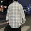 2024 Повседневная свободная рубашка с лацканами в клетку для мужчин среднего возраста и молодых мужчин, деловая повседневная модная куртка для мужчин