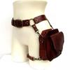 Punk Retro PU Waist Bag Casual Small Square Hip Packs For Women's Multi-function Outdoor Leg Phone Pouch