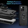 Чехол военного класса для Xiaomi 17T 15T Pro Mi 15 5G Защитная крышка Ударопрочный Держатель-кольцо Подставка Fundas Coque