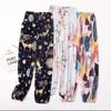 Women's Summer Cotton Silk Anti-Mosquito Loose Beach Bloomers Pajama Pants
