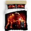 Firefighter Tool Flame Duvet Cover Bed Bedding Set For Double Home Textile Quilt Cover Pillowcases Bedroom Bedding Set No Sheet