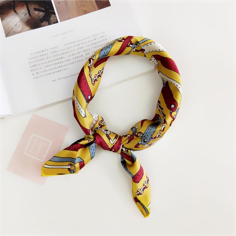 50 Spring/Summer New Small Scarf Small Square Scarf Women'S Professional Decoration Printed Professional Fashion Scarf