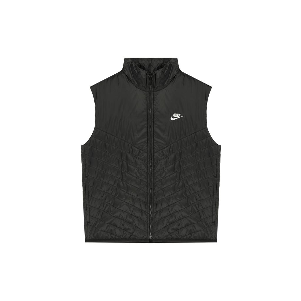 Nike Solid Color Stand Collar Zipper Sleeveless Vest Men Vests Black FB8202-011