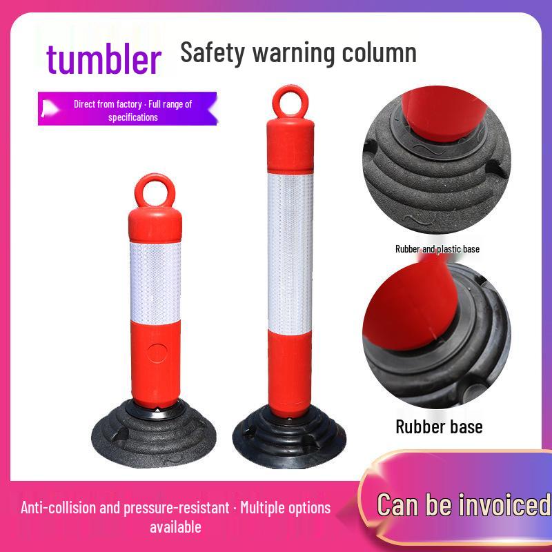 Jitai 75cm Reflective Rubber Traffic Safety Post
