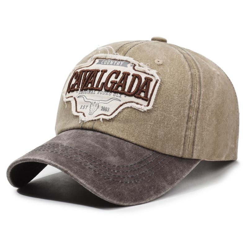 American Retro Washed Soft Top Embroidered Baseball Cap Female Face Small Sun Hat Street Casual Cap Male