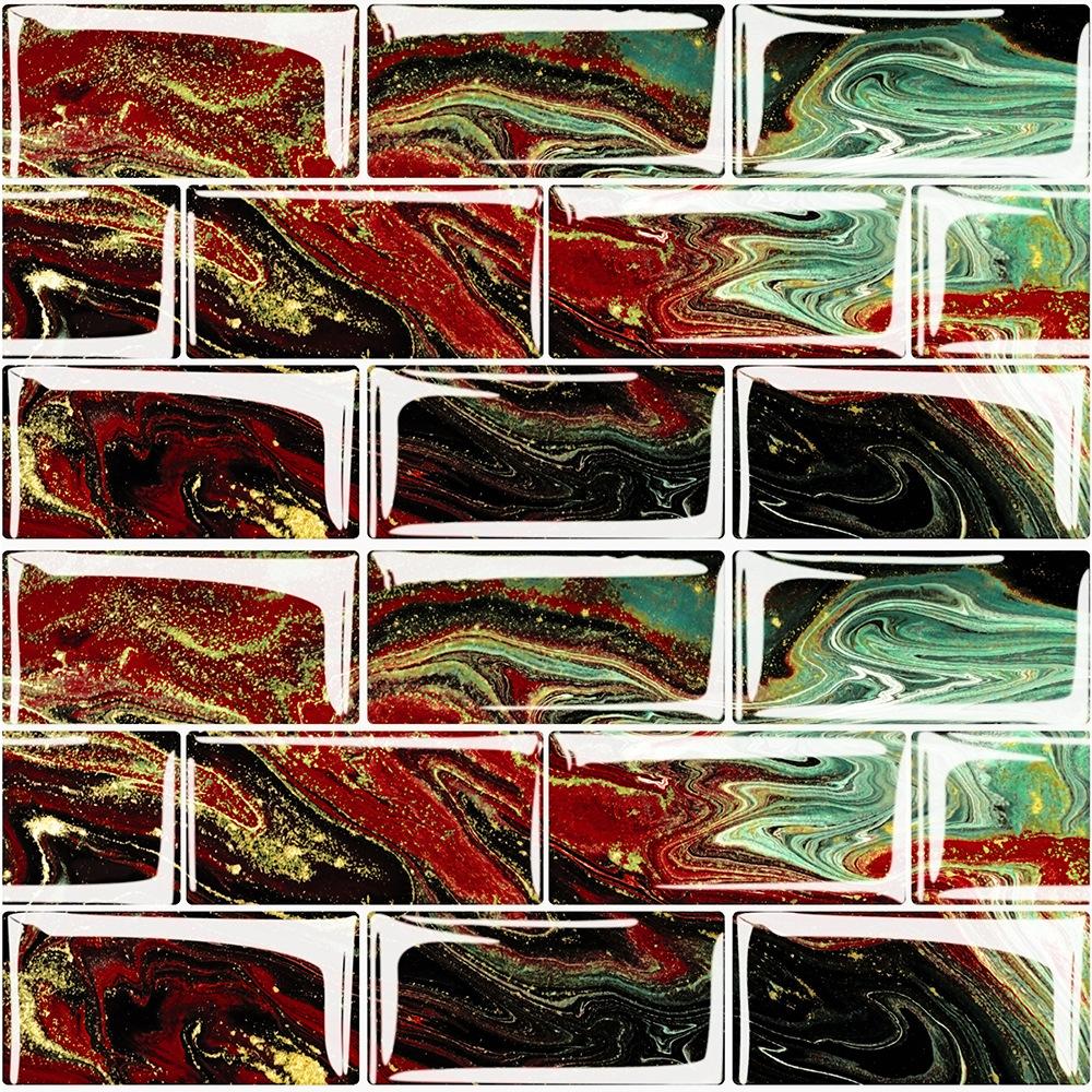 10 шт. 15x15 см DIY мраморные наклейки на стену имитация кирпича украшение для спальни водонепроницаемые самоклеящиеся плиточные обои декор для кухонного шкафа
