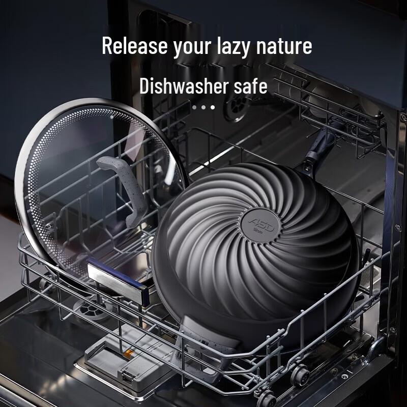 ASD Magic Stone Non-stick Wok with Titanium Coating, 30cm