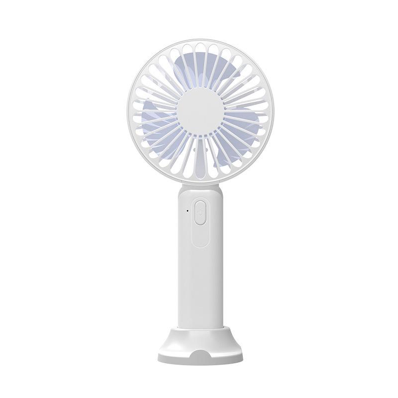 Portable Silent Desktop Fan: Handheld, Rechargeable, 3-Speed, Customizable, Powerful Wind for Dormitories