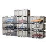 Set of 10 Miniature Car Display Individual with Lids Cases, Dustproof, Connectable, Wall-Mounted, Storage,