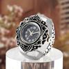Vintage Fashion Gift Digital Watch Ring Watch Round Quartz Finger Rings Elastic Stretchy Rings