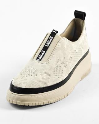 Слипоны женские 352543 36 Бежевые кожа