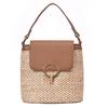 Yogodlns Casual Chains Straw Bucket Bags Women Summer Messenger Bag Rattan Bags Beach Lady Travel Purses and Handbags Shoulder Bag