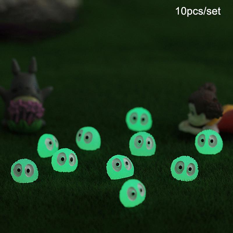 10 шт. Мини Светящиеся Брикеты Эльфийская Пыль Дух Микро Украшения Маленький Угольный Шарик Светящееся Горшечное Украшение Миниатюрный Садовый Декор