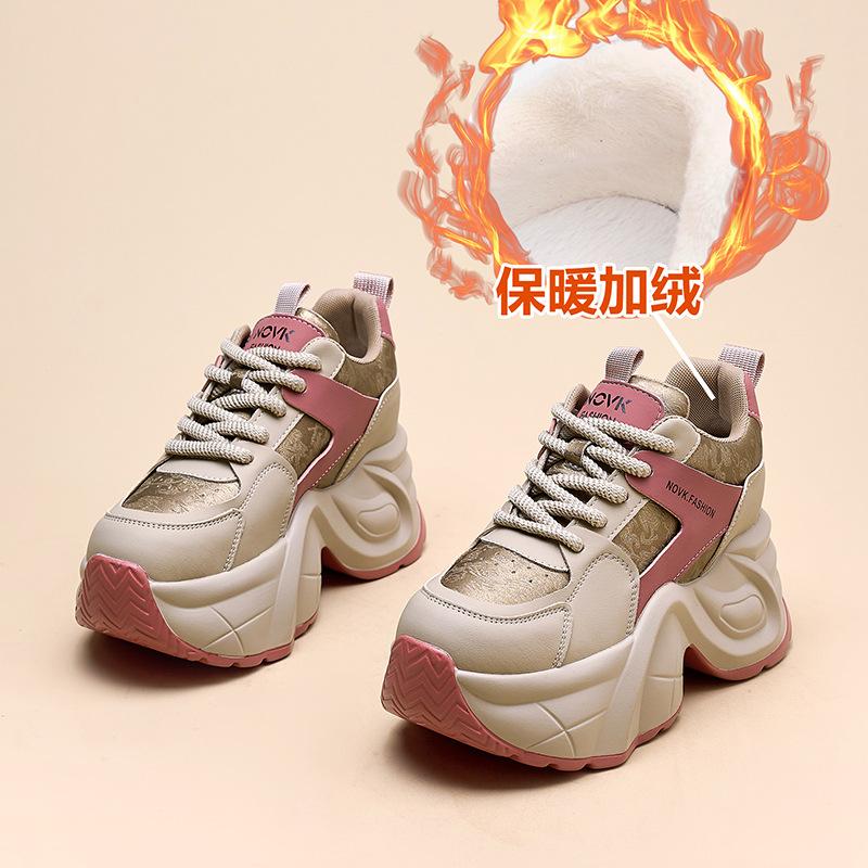 Женские кроссовки dad shoes с внутренней танкеткой для улицы, весенние новые детские дышащие спортивные повседневные кроссовки на толстой подошве