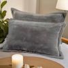 2pcs 48x74cm Pillow Modern And Minimalist Case Envelope Style Solid Color Autumn Winter Flannel Warm Plus Velvet Cover Pillow