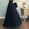 Women Three-layer Mesh Half Length Skirt Spring and Autumn Pettiskirt Long Princess Skirt Large Swing Skirt