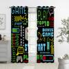 Gamepad Printed Curtains, Semi-Shading, Living Room, Bedroom, E-Sports Room Decorative Curtains, Customizable Patterns