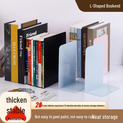 Большая L-образная утолщенная металлическая подставка для книг для организации книг и файлов