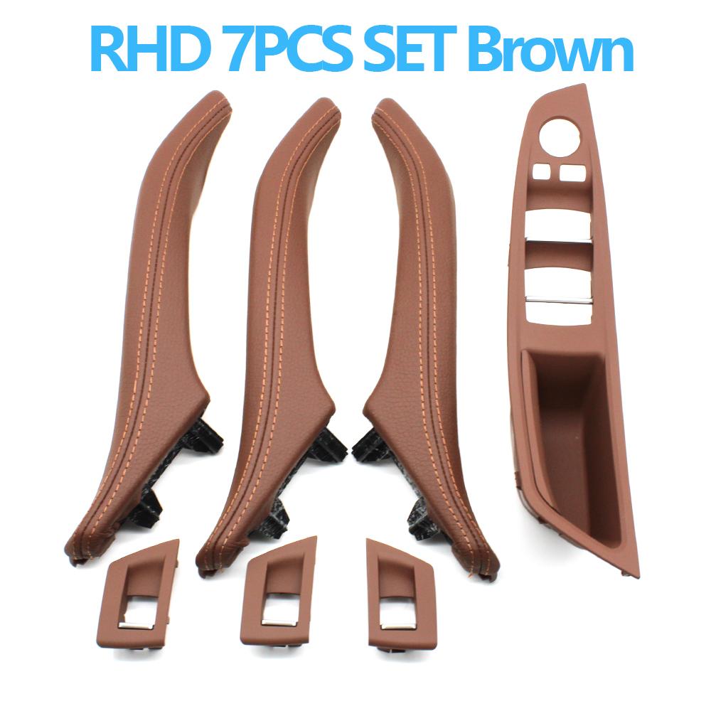 LHD RHD 6 цветов 7 шт. кожаные ручки для межкомнатных дверей замена для BMW 5 серии F10 F11 F18 520 523 525 528 530
