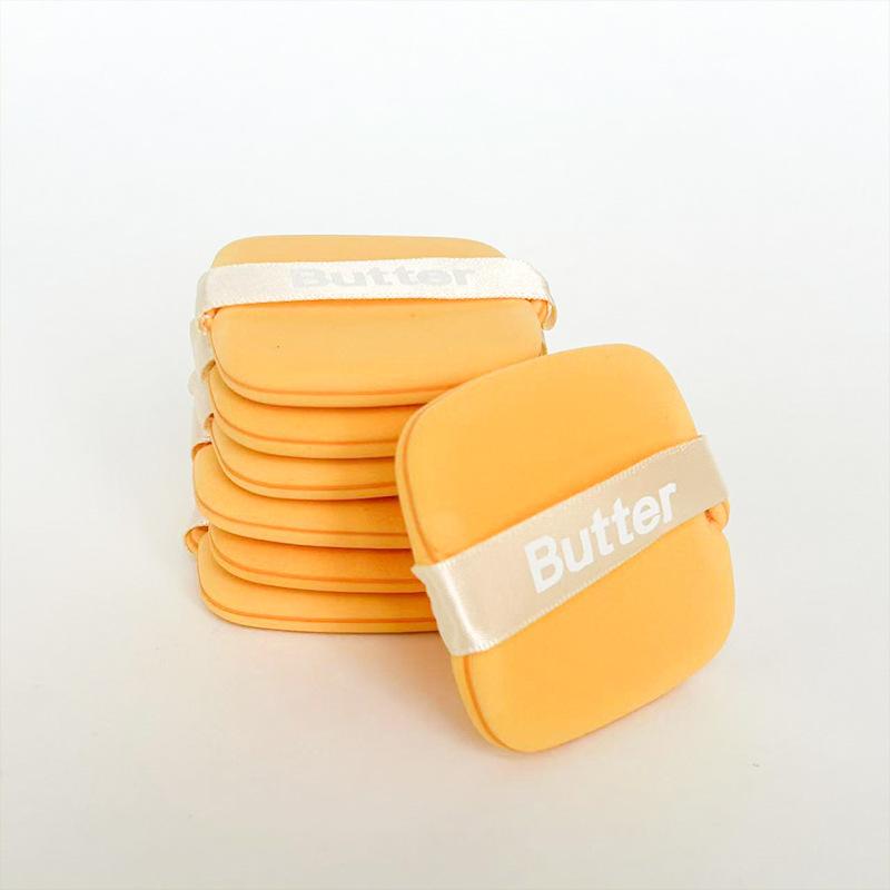 Спонж для макияжа в форме печенья «Butter Cookie» Ультрамягкий Не впитывающий Гигиеничный Спонж для растушевки для жидкой пудровой основы Сухое Влажное нанесение Бьюти-блендер