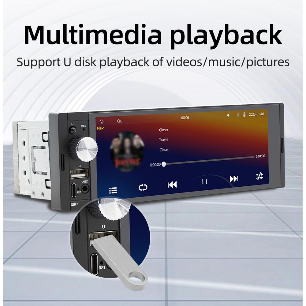 6,36-дюймовый автомобильный стереоплеер BT MP5 плеер RDS радио поддержка громкой связи телефон UDiskAUXin