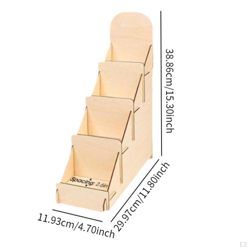 Christmas Greeting Card Display Stand Collector Rack 4 Slot Picture Photos Organizer