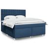 Maison Exclusive - Sommier À Lattes De Lit Avec Matelas Bleu 180x200 Cm Tissu