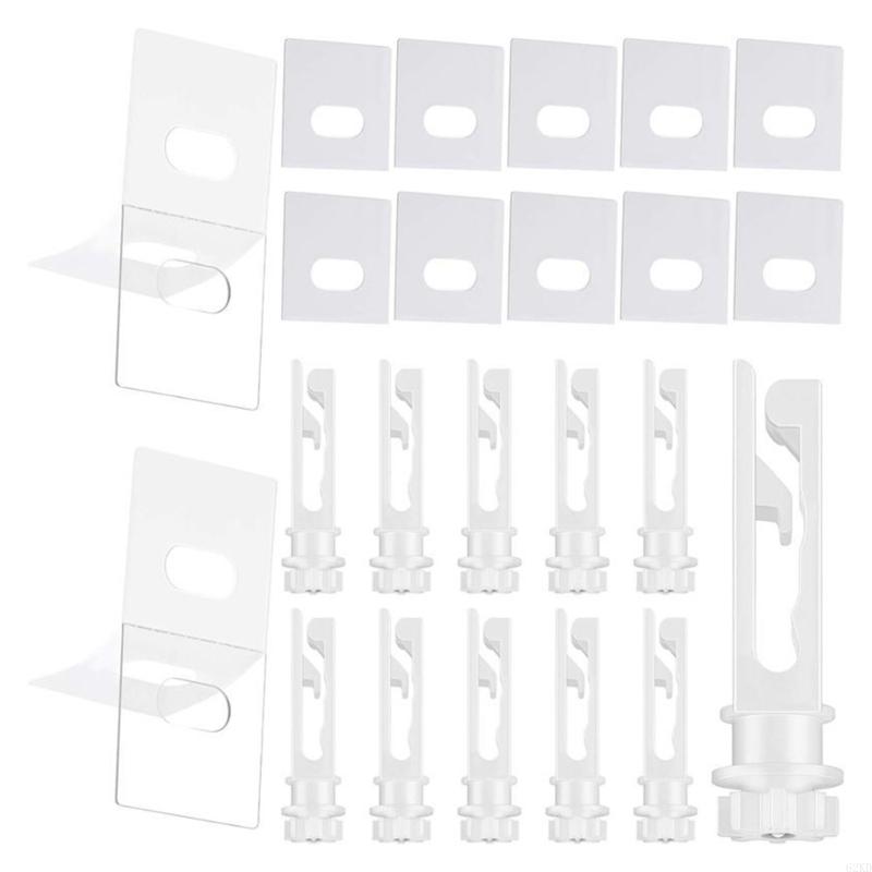 62KD 12 штук Подвесной крючок для штор, Ремонтные зажимы, 12 шт. Ремонтные язычки для вертикальных жалюзи, Установка без инструментов