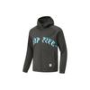 Li Ning Badfive Letter Print Hooded Cardigan Sports Sweatshirt Men Sweatshirt Dark-Gray AWDU095-3