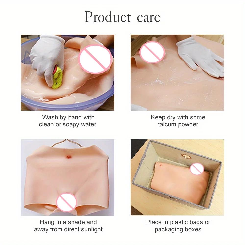 KOOMIHO Crossdresser Silicone Pants Penetratable Vagina Briefs Men Thong Be Feminine Transgender Shemale Drag Queen Cosplay