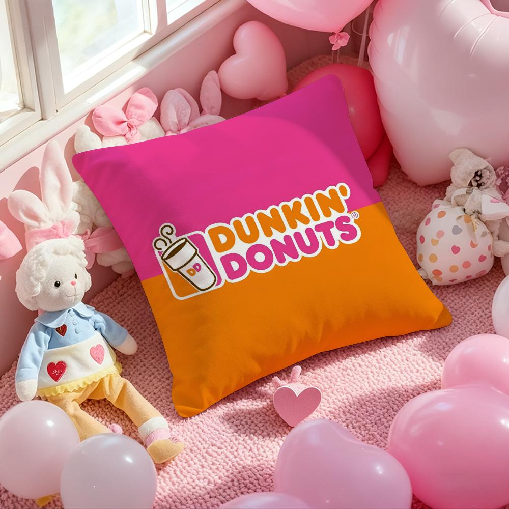 Dunkin' Donuts Наволочка с принтом узора Подушка-чехол для гостиной Диванная подушка Чехол и Декор спальни